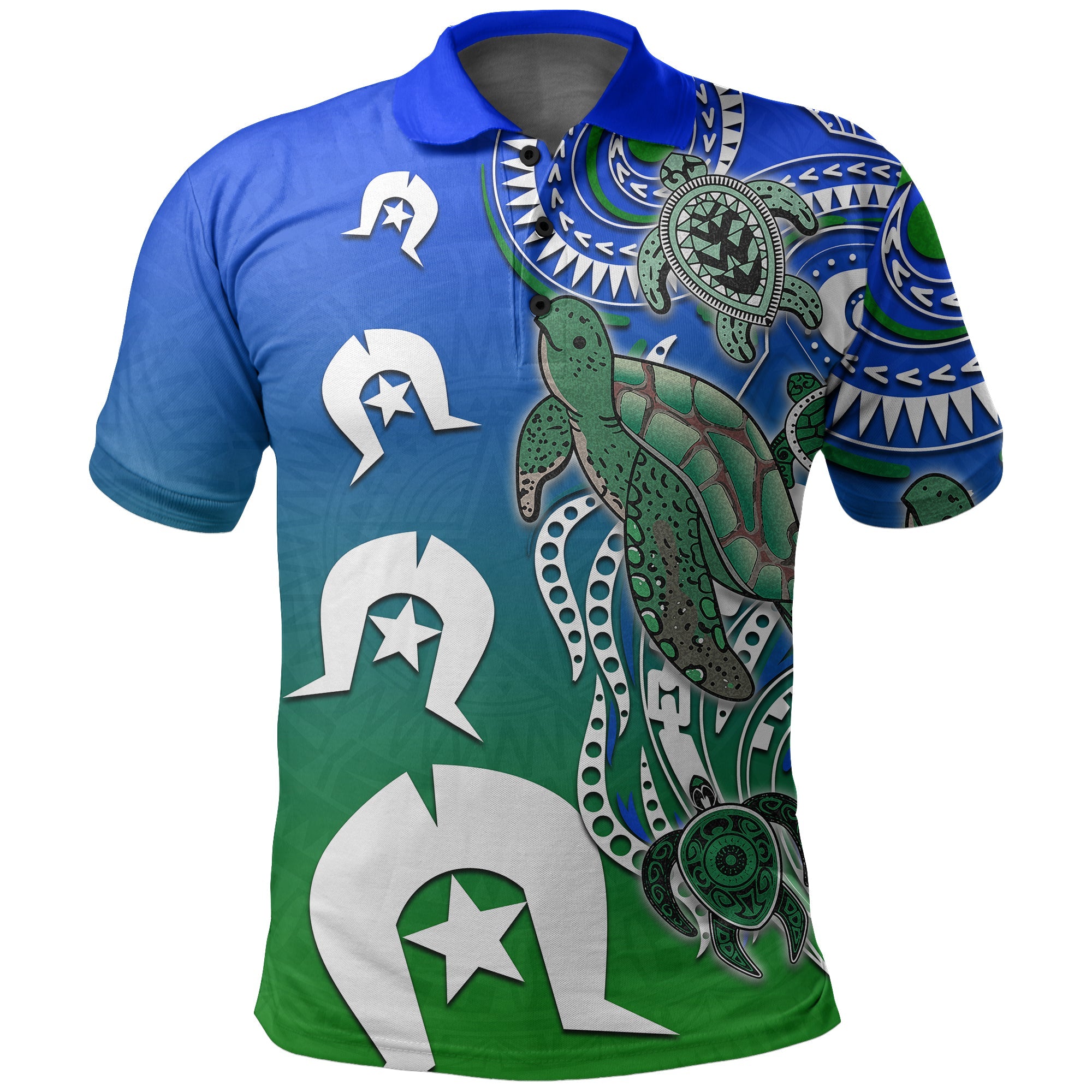 custom-personalised-torres-strait-islanders-polo-shirt-turtle