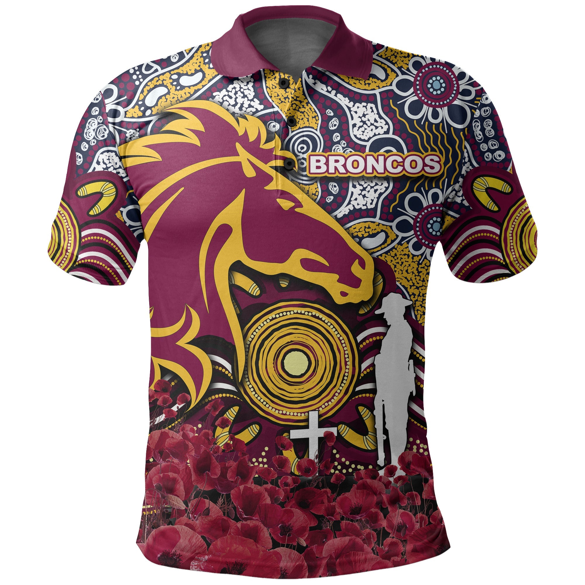 brisbane-broncos-polo-shirt-anzac-day-poppy-flowers-with-aboriginal