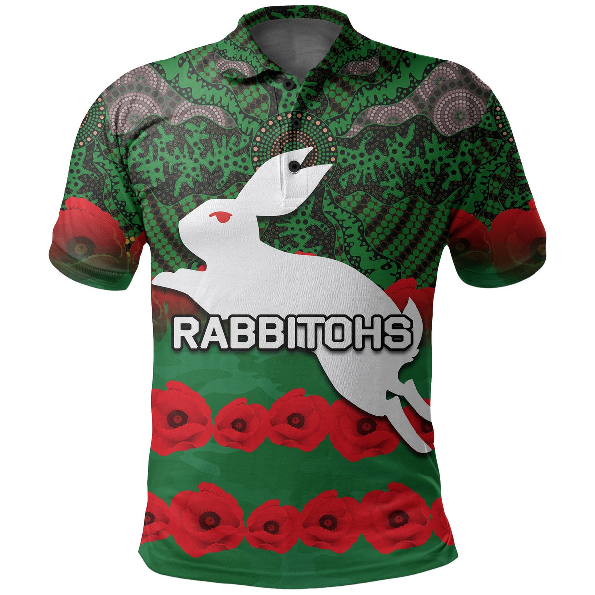 rabbitohs-polo-shirt-aboriginal-with-poppy-flower-anzac-day