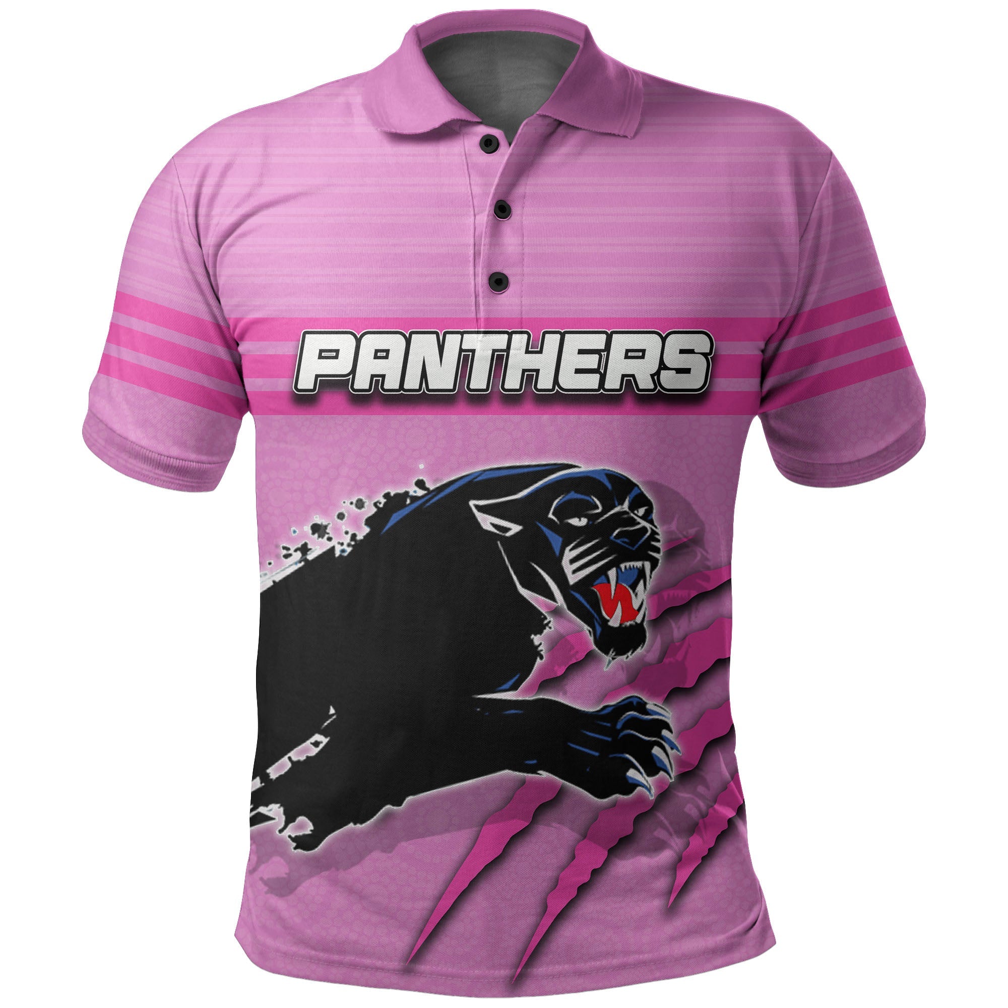 panthers-polo-shirt-aboriginal-dot-patterns-pink-style