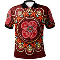 aboriginal-polo-shirt-aboriginal-dot-art-painting-with-red-poppy-flower