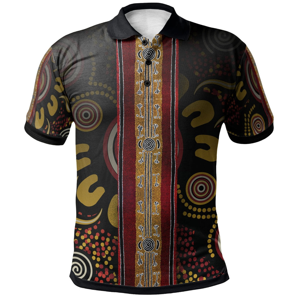 polo-aboriginal-dot-panting-art-stripe-lines