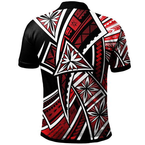 hawaii-polo-shirt-tribal-flower-special-pattern-red-color