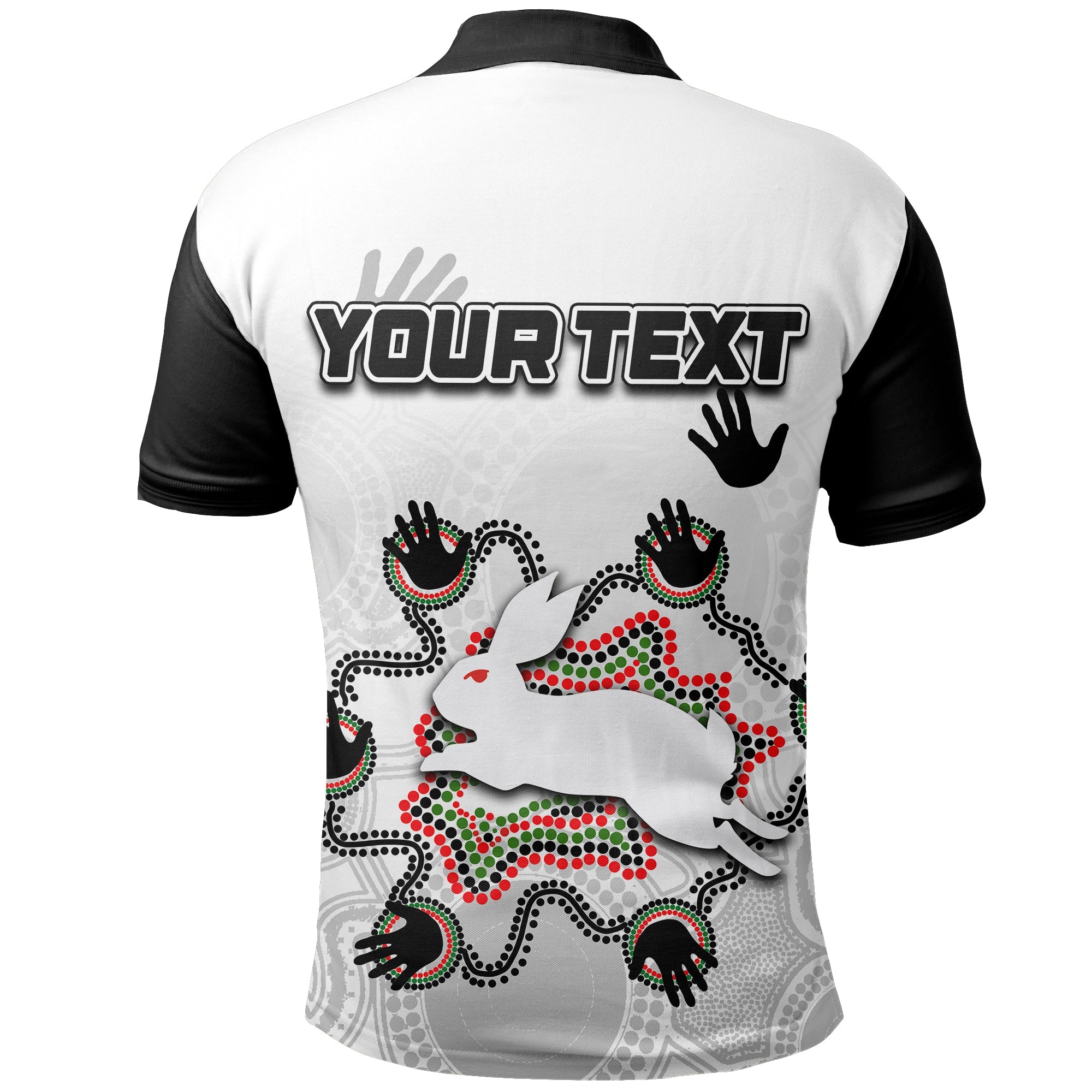 custom-personalised-south-sydney-rabbitohs-polo-shirt-aboriginal-hand