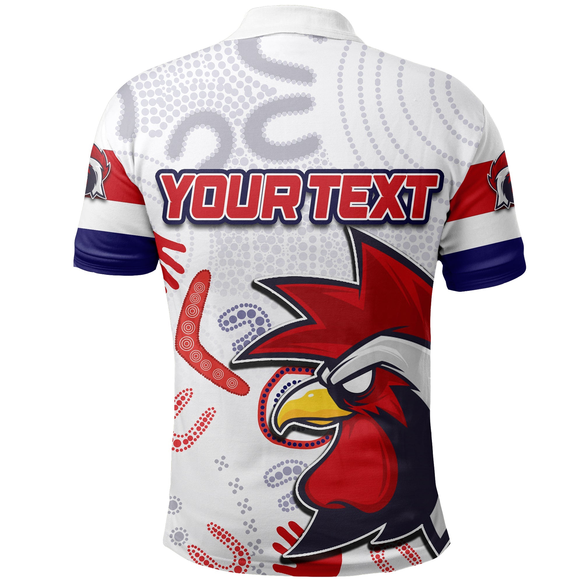 custom-personalised-roosters-polo-shirt-indigenous-style-no-2