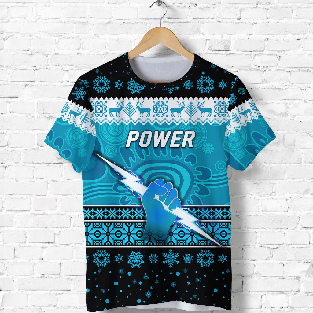 custom-personalised-port-adelaide-power-t-shirt-christmas-simple-style