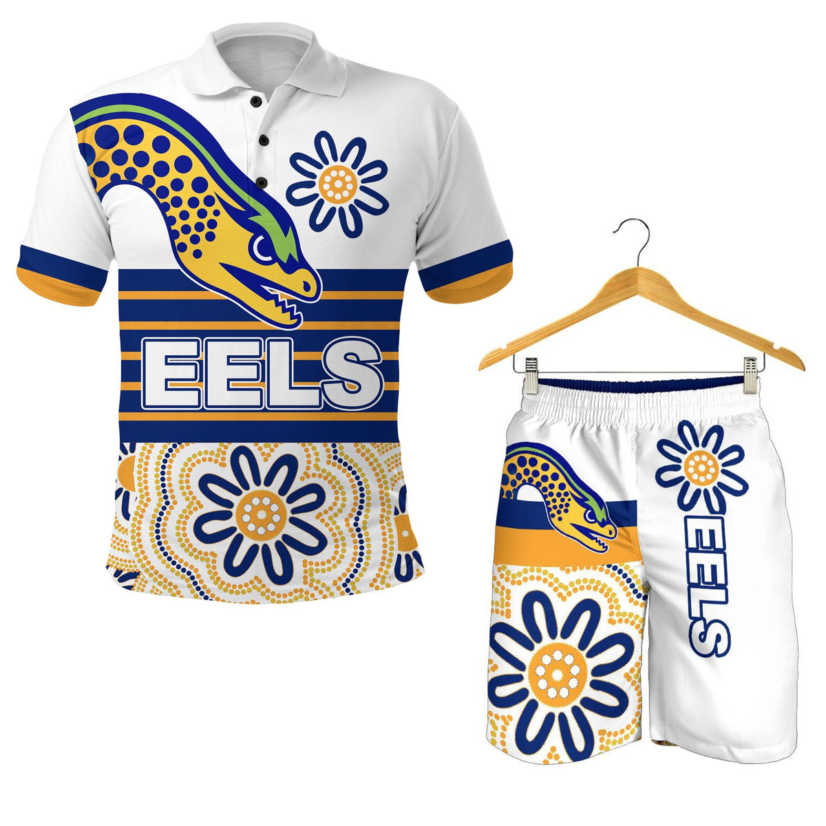 combo-polo-shirt-and-men-short-eels-rugby-indigenous-parramatta-newest-white