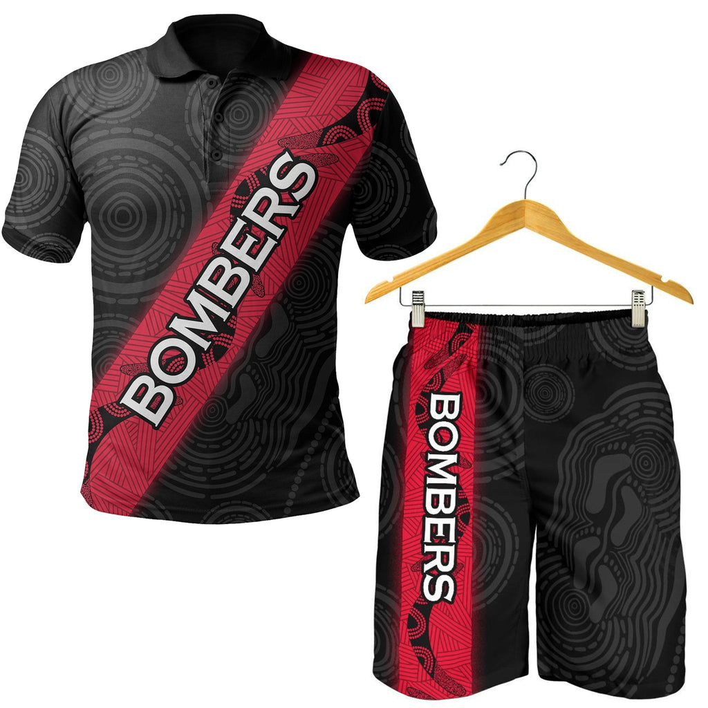 combo-polo-shirt-and-men-short-essendon-bombers-black