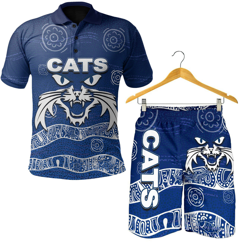 combo-polo-shirt-and-men-short-cats-aboriginal