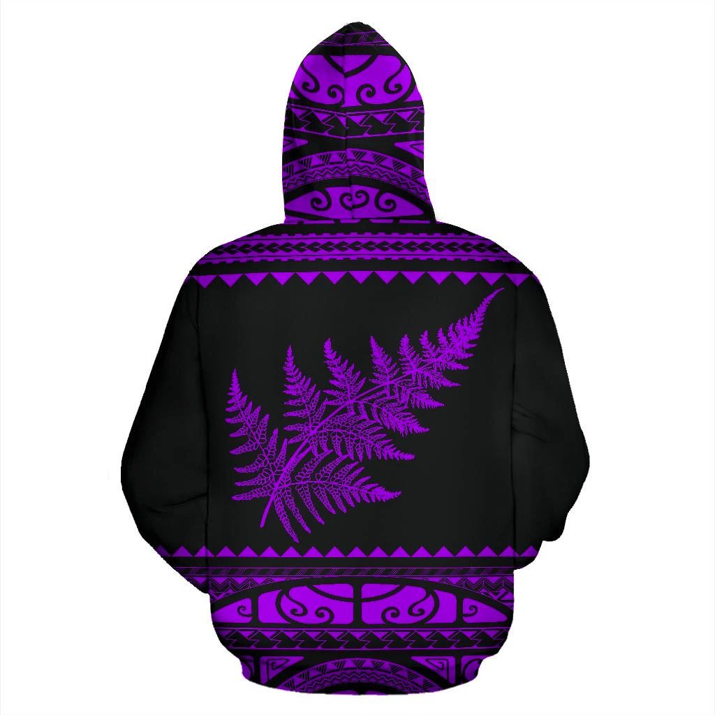 new-zealand-maori-hoodie-aotearoa-silver-fern-pullover-hoodie-purple-customized