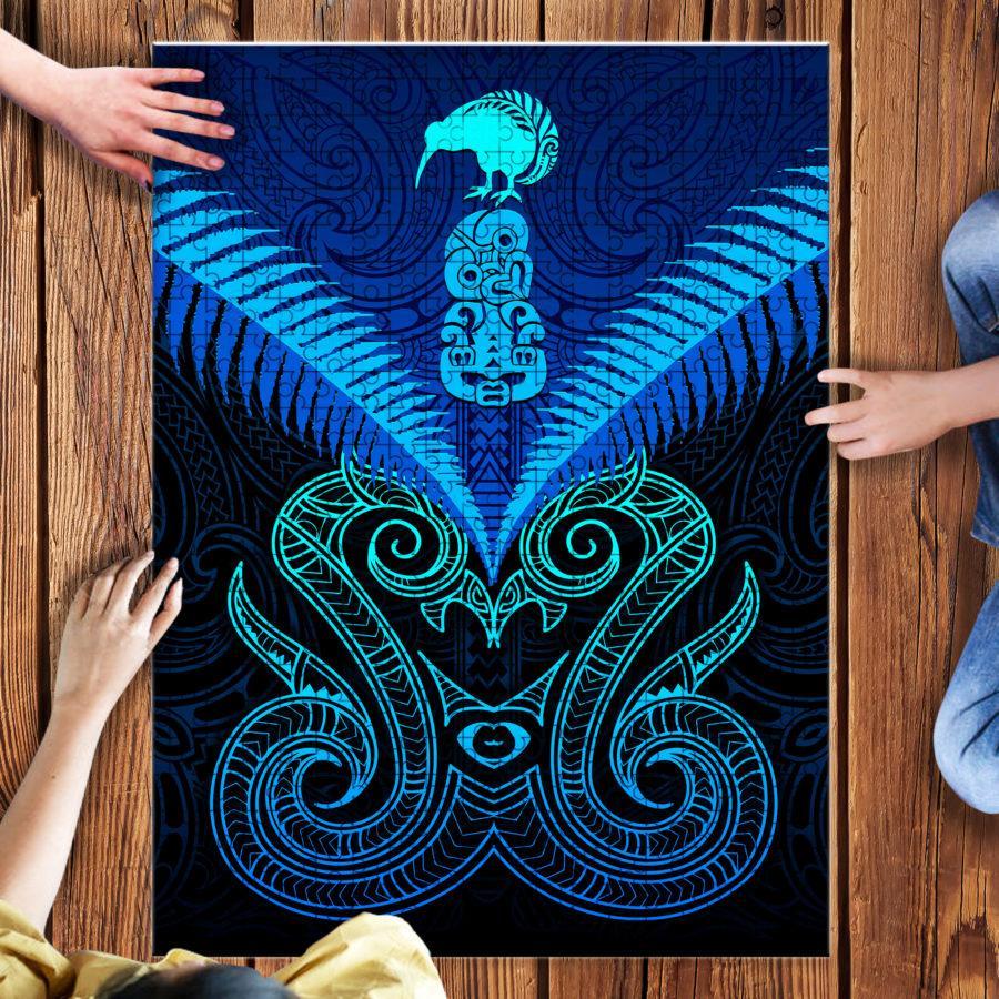 maori-manaia-new-zealand-jigsaw-puzzle-blue