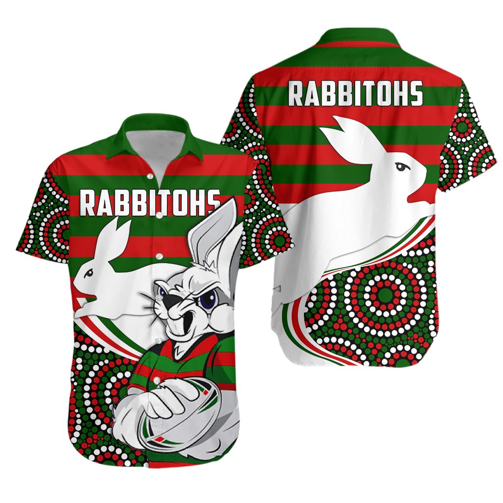 rabbitohs-indigenous-rugby-cartoon-hawaiian-shirt