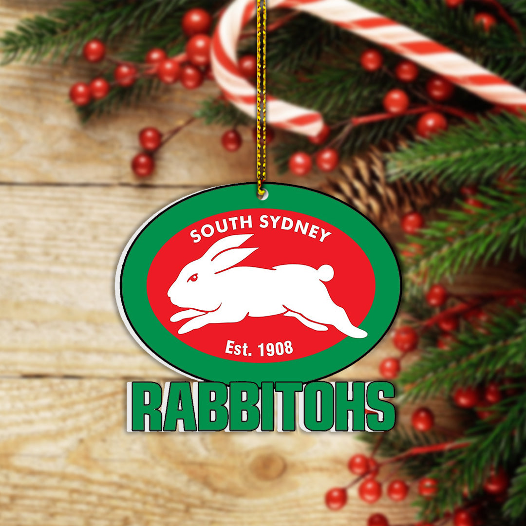 Christmas Ornament- Rabbitohs Rugby