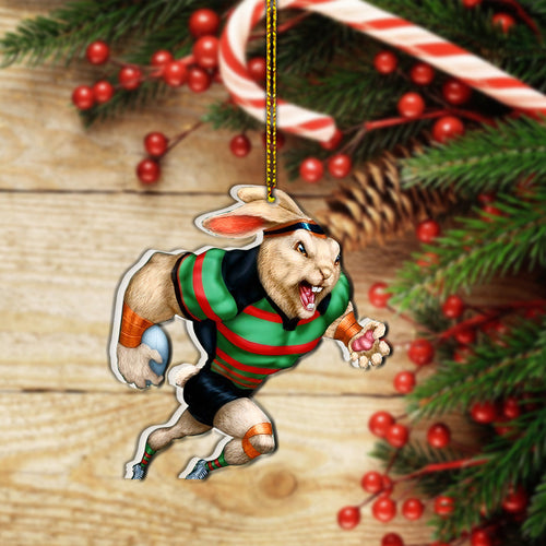 Christmas Ornament- Rabbitohs Rugby NO.2