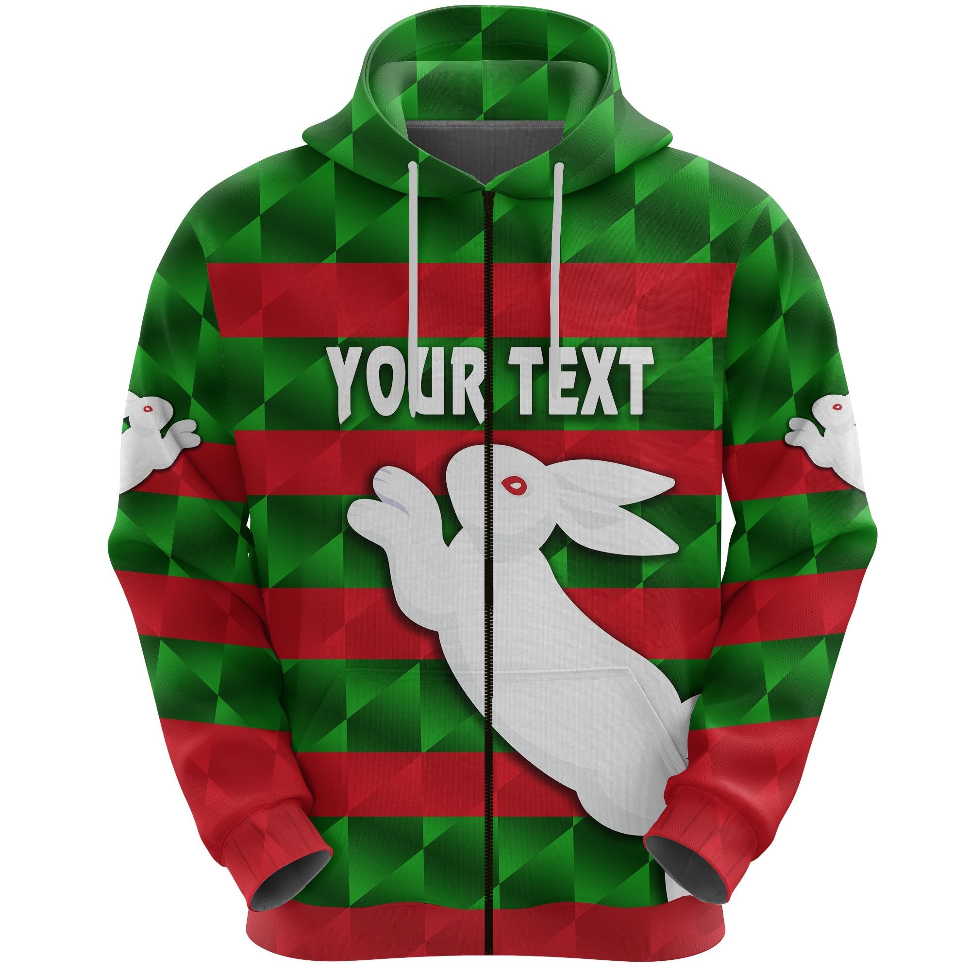 custom-personalised-rabbitohs-zip-hoodie-simple-style