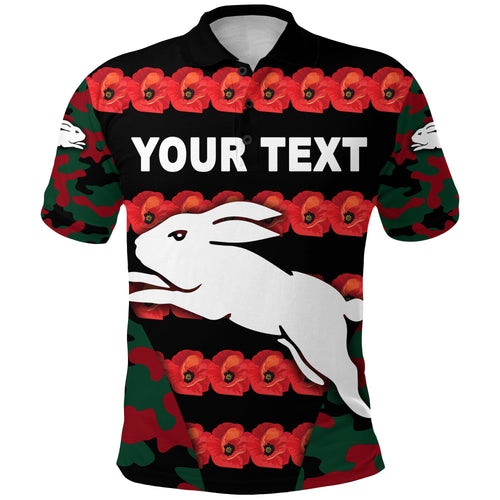 custom-personalised-south-sydney-rabbitohs-polo-shirt-anzac-day-poppy-flower-vibes