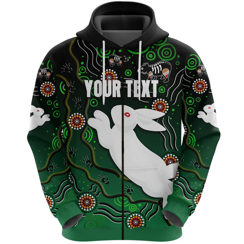 custom-personalised-rabbitohs-zip-hoodie-simple-indigenous