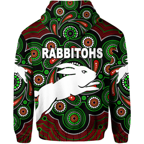 custom-personalised-south-sydney-rabbitohs-hoodie-2021-indigenous-vibes-black