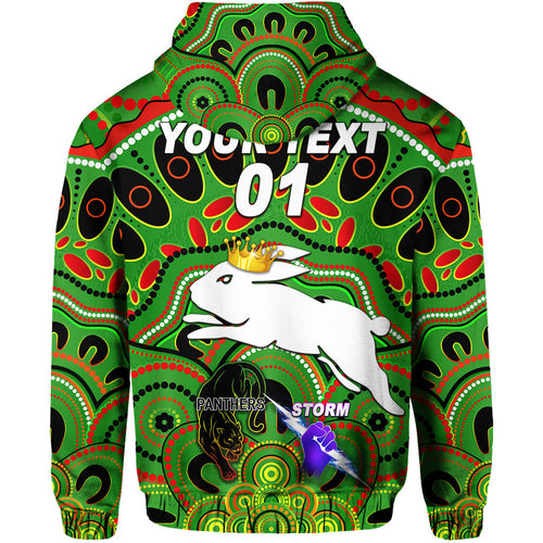custom-personalised-south-sydney-rabbitohs-hoodie-2021-indigenous-premiers-the-king-green-custom-text-and-number