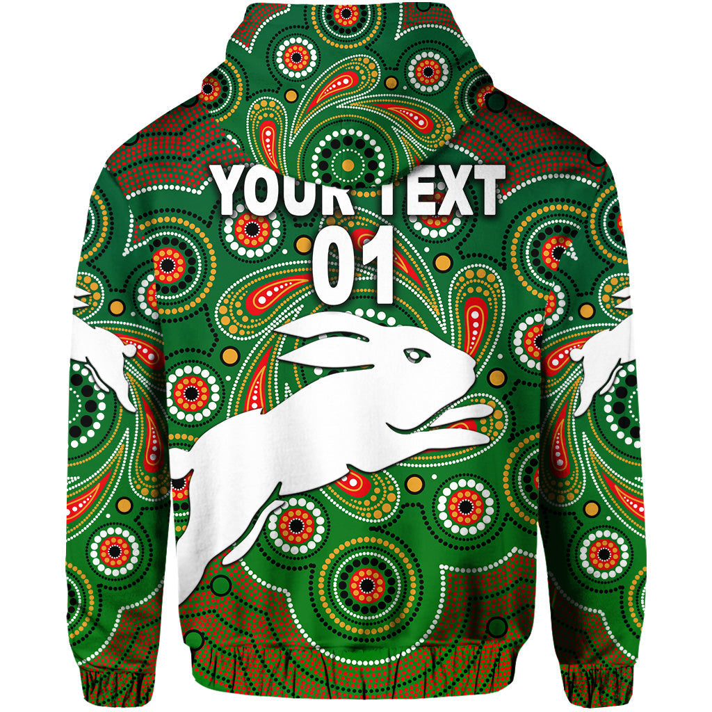 custom-personalised-south-sydney-rabbitohs-hoodie-2021-indigenous-vibes-green-custom-text-and-number