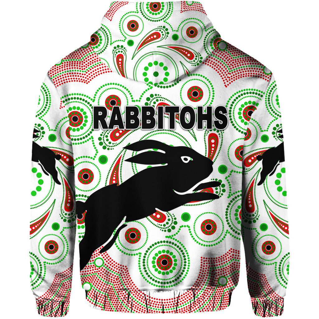 custom-personalised-south-sydney-rabbitohs-hoodie-2021-indigenous-vibes-white