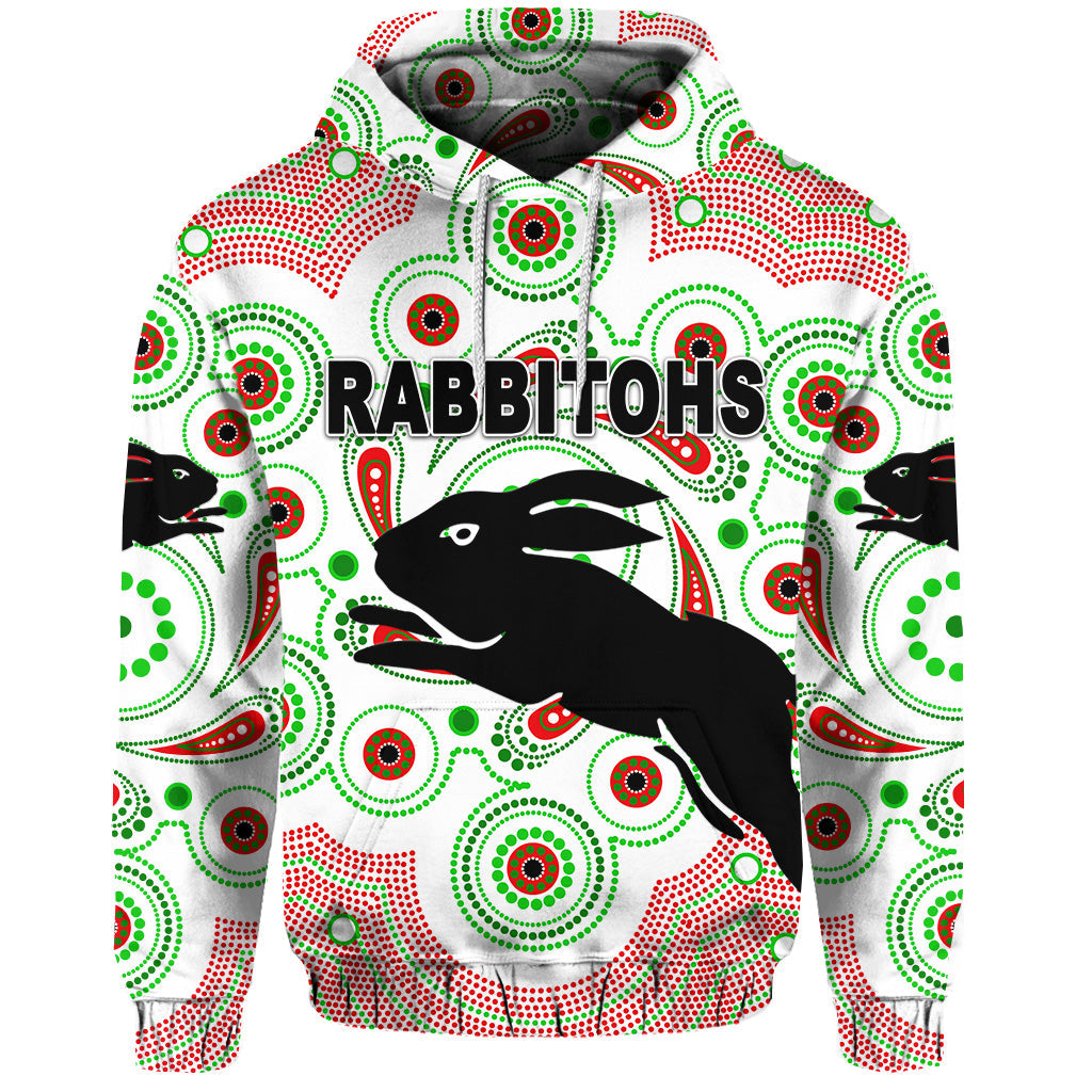custom-personalised-south-sydney-rabbitohs-hoodie-2021-indigenous-vibes-white-custom-text-and-number