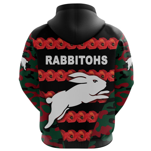 custom-personalised-south-sydney-rabbitohs-zip-hoodie-anzac-day-poppy-flower-vibes