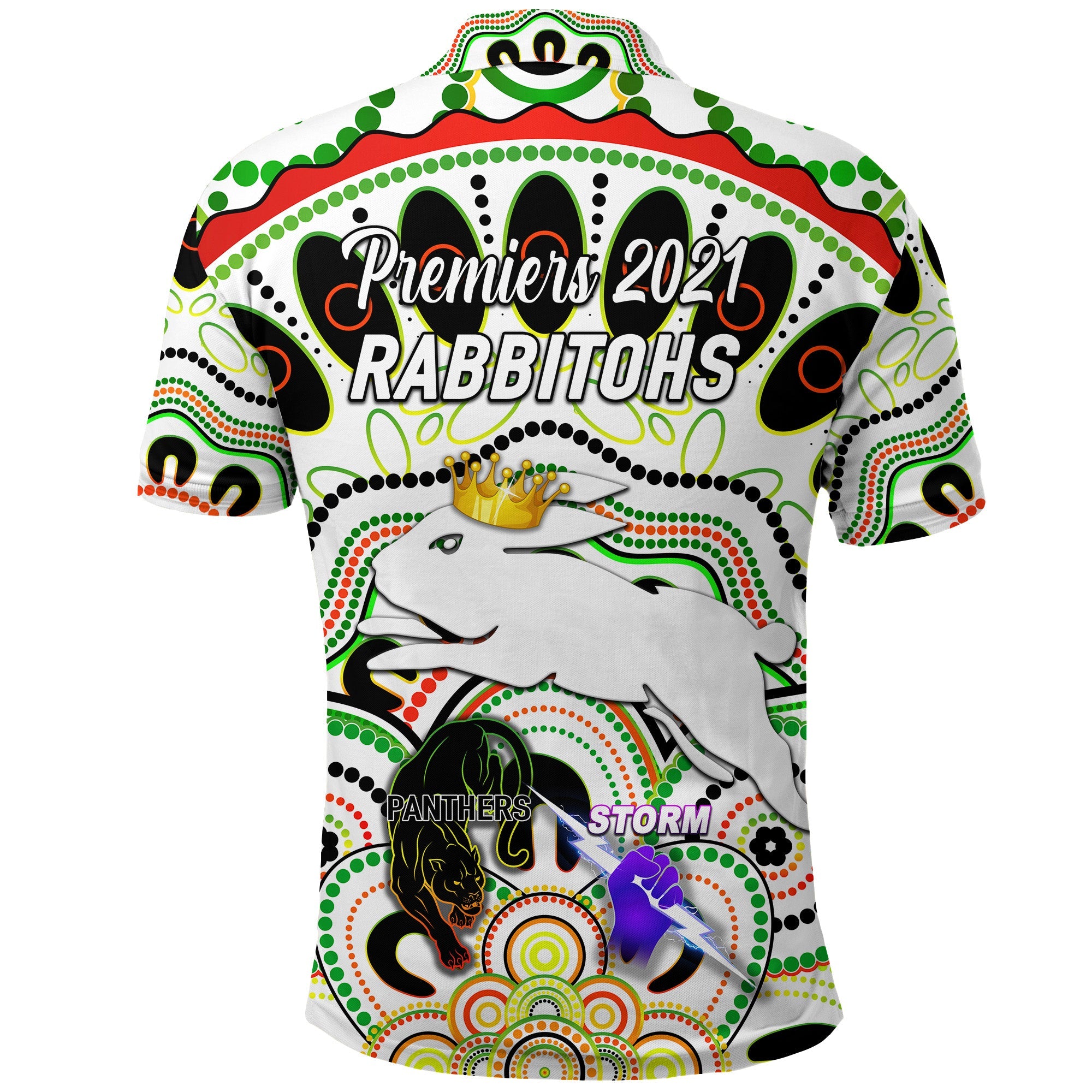 south-sydney-rabbitohs-polo-shirt-2021-indigenous-premiers-the-king-white