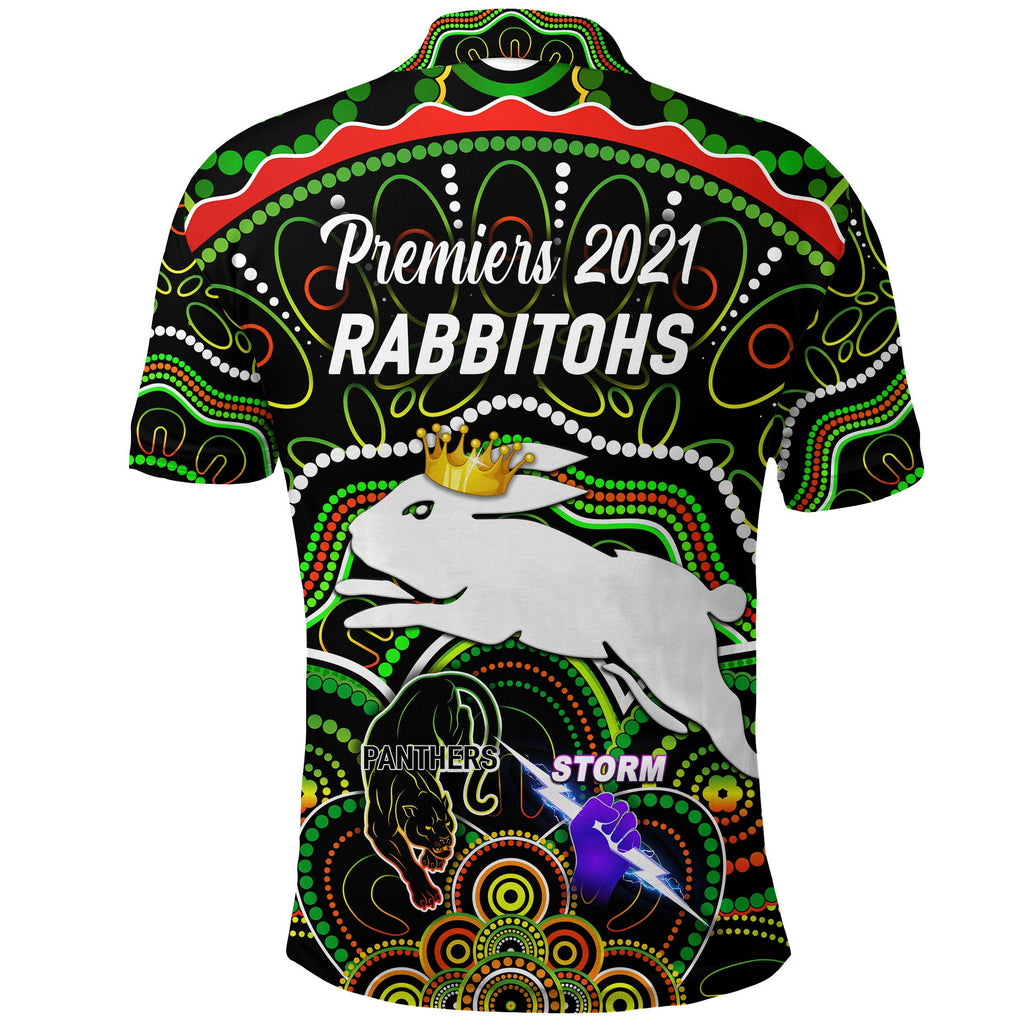 south-sydney-rabbitohs-polo-shirt-2021-indigenous-premiers-the-king-black