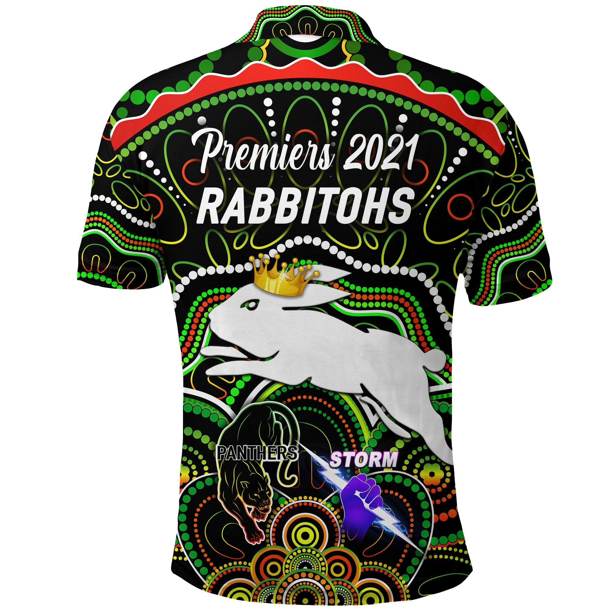 south-sydney-rabbitohs-polo-shirt-2021-indigenous-premiers-the-king-black