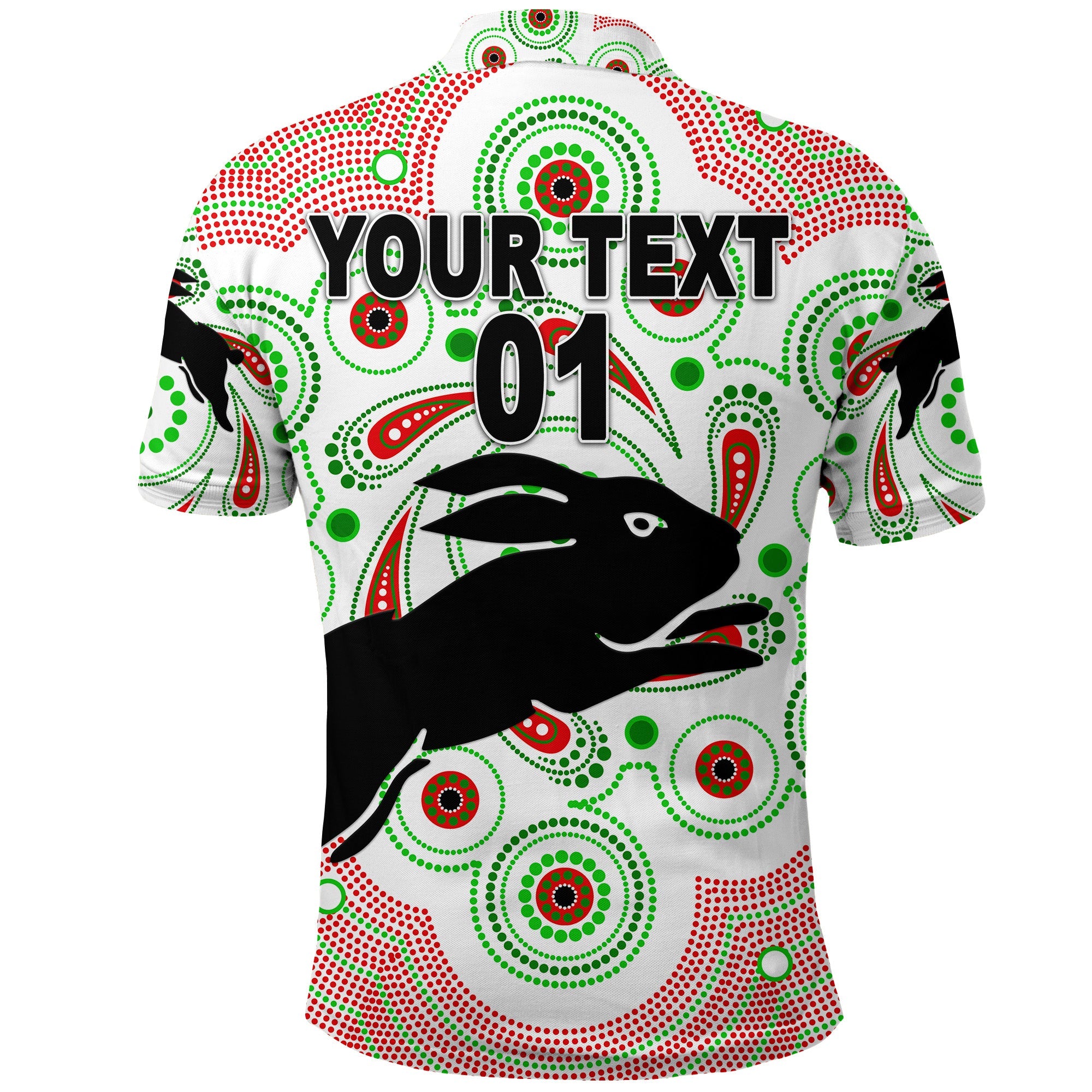 custom-personalised-south-sydney-rabbitohs-polo-shirt-2021-indigenous-vibes-white-custom-text-and-number