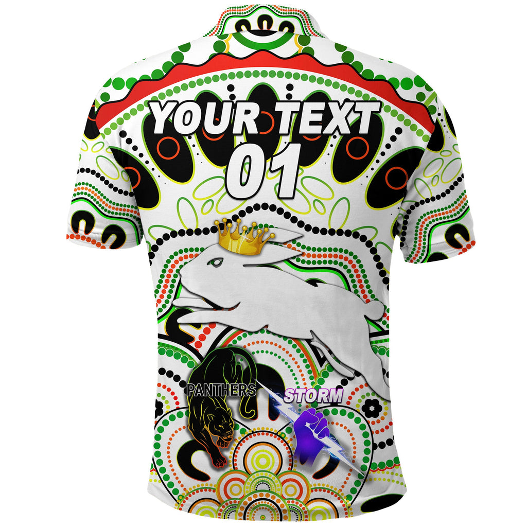custom-personalised-south-sydney-rabbitohs-polo-shirt-2021-indigenous-premiers-the-king-white-custom-text-and-number