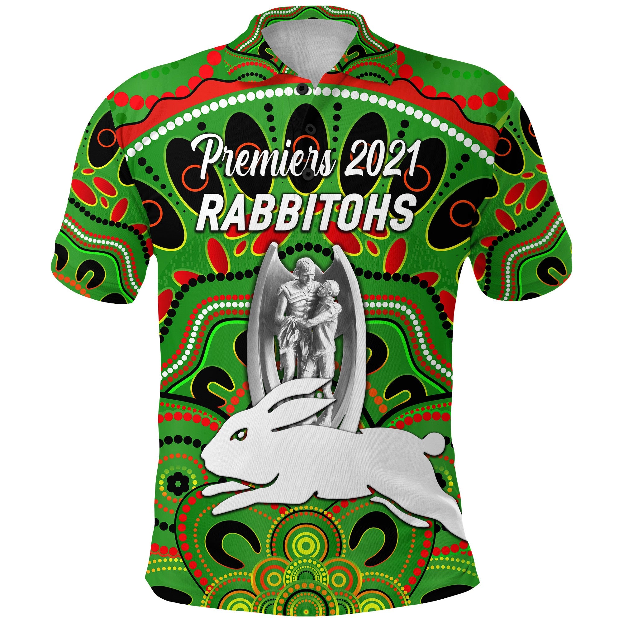 south-sydney-rabbitohs-polo-shirt-2021-indigenous-premiers-trophy-green