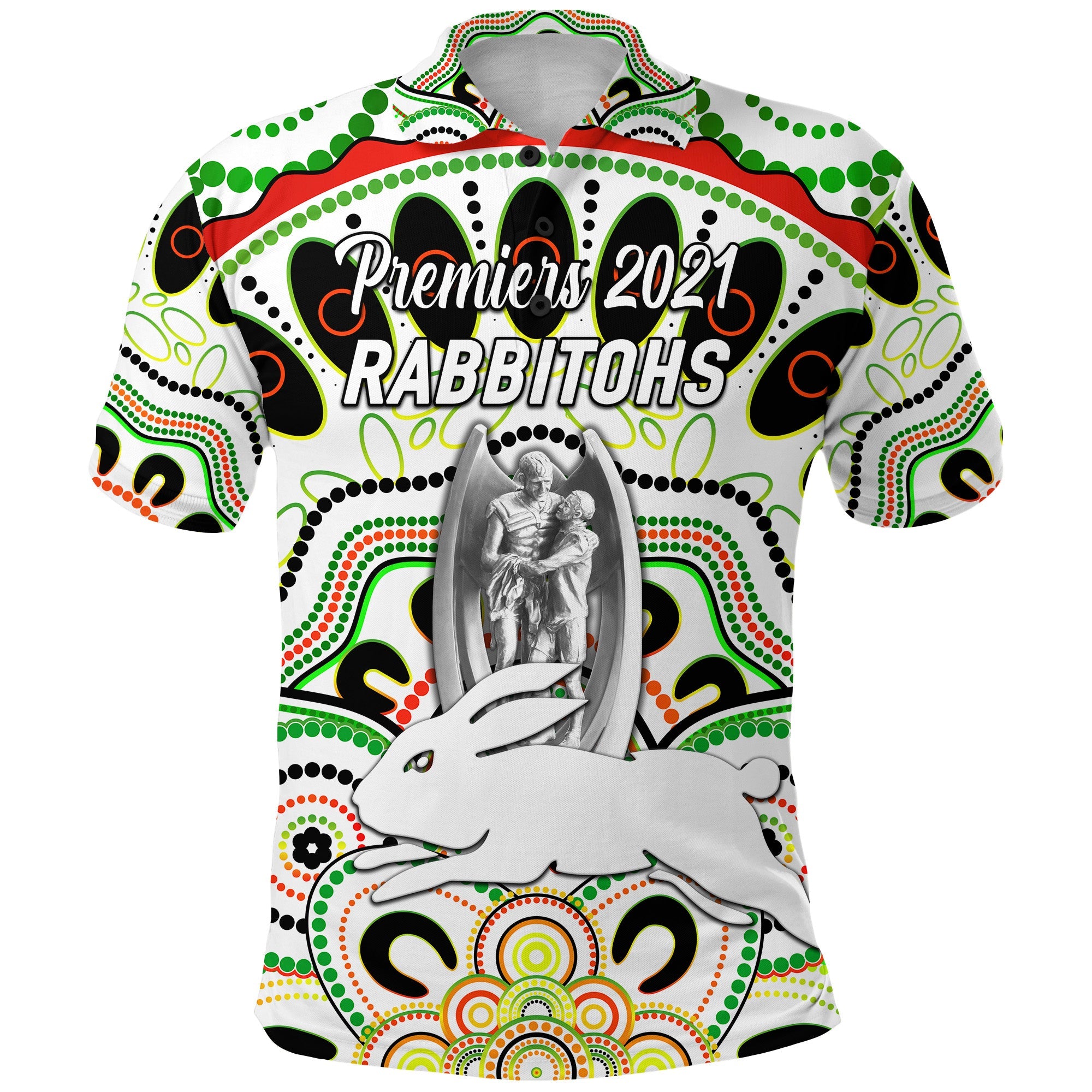 custom-personalised-south-sydney-rabbitohs-polo-shirt-2021-indigenous-premiers-trophy-white-custom-text-and-number