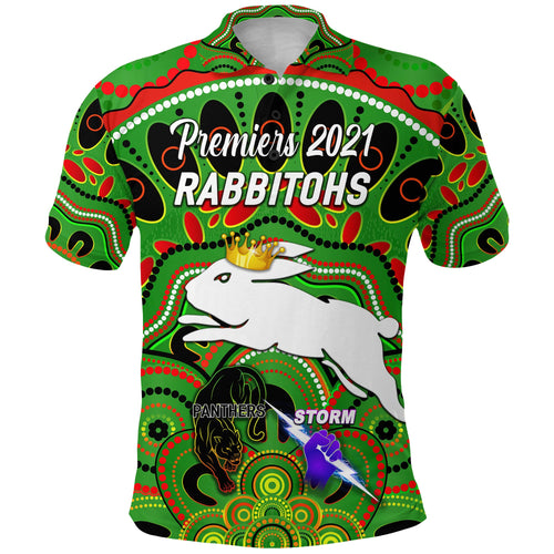custom-personalised-south-sydney-rabbitohs-polo-shirt-2021-indigenous-premiers-the-king-green-custom-text-and-number