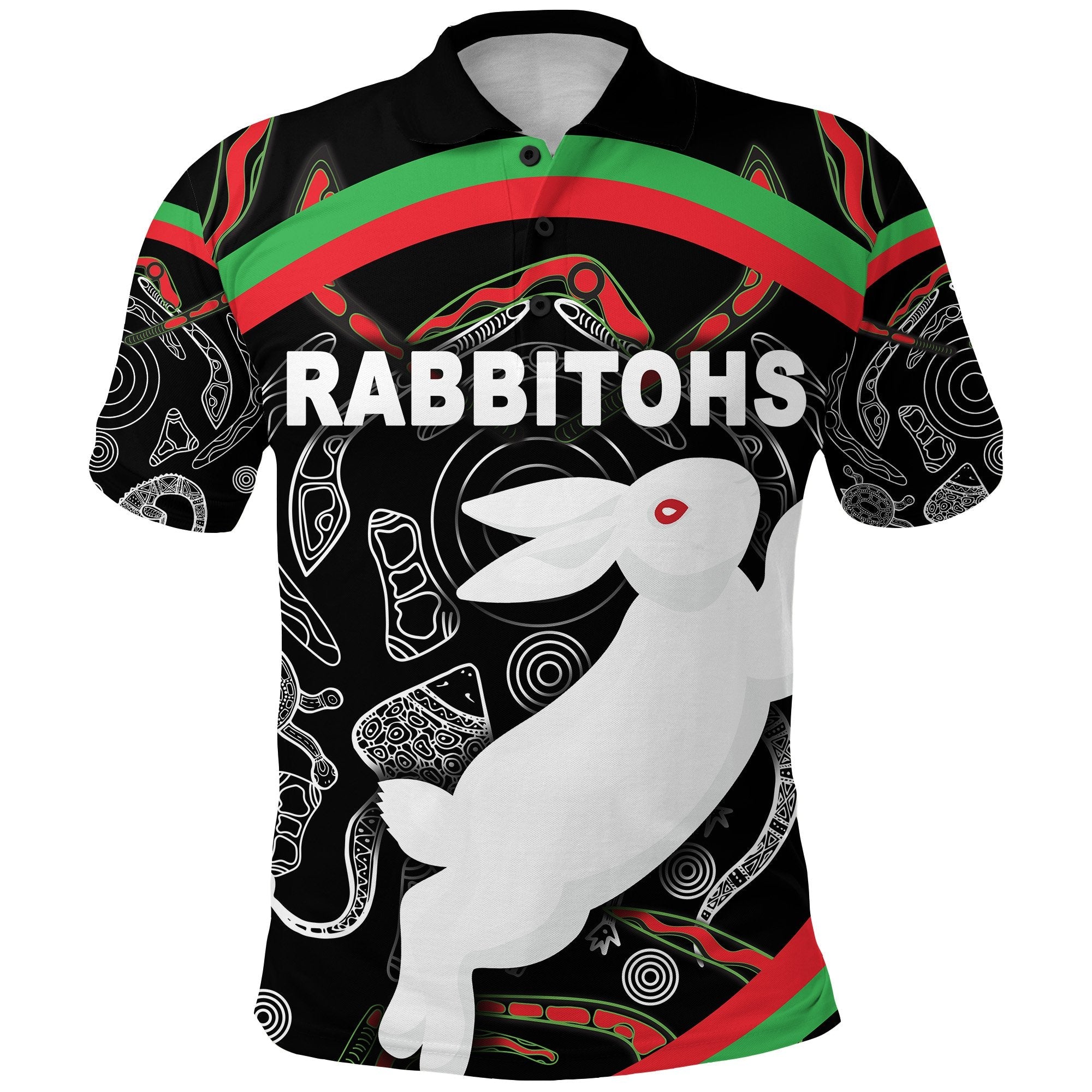combo-polo-shirt-and-men-short-rabbitohs-indigenous-mystery-vibes