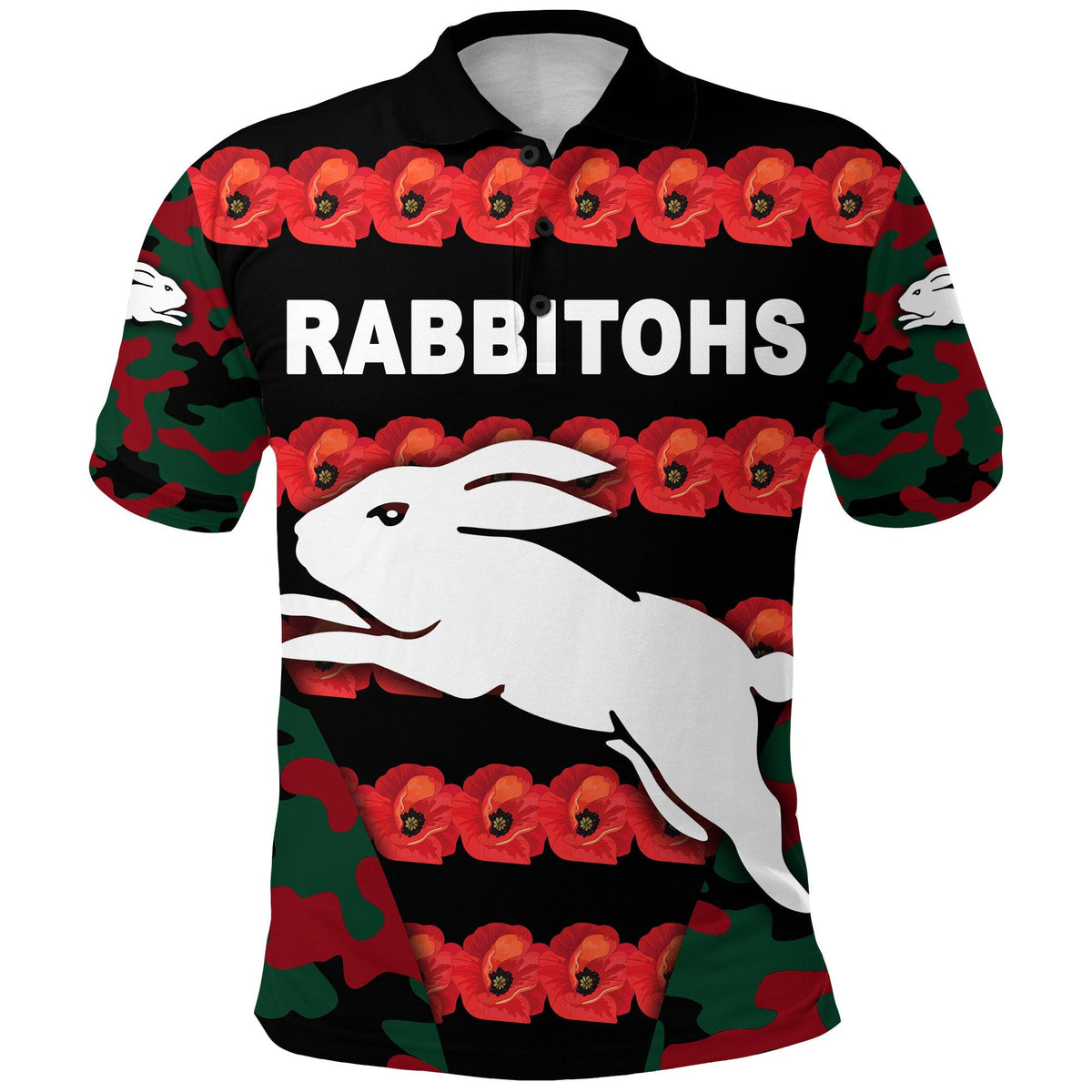 south-sydney-rabbitohs-polo-shirt-anzac-day-poppy-flower-vibes