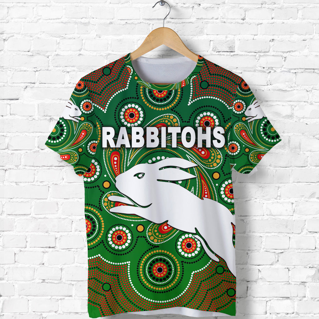 custom-personalised-south-sydney-rabbitohs-t-shirt-2021-indigenous-vibes-green-custom-text-and-number