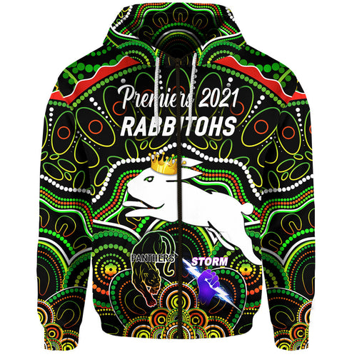 south-sydney-rabbitohs-zip-hoodie-2021-indigenous-premiers-the-king-black