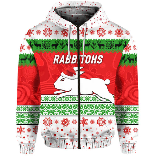 custom-personalised-south-sydney-rabbitohs-zip-hoodie-christmas-simple-style-white