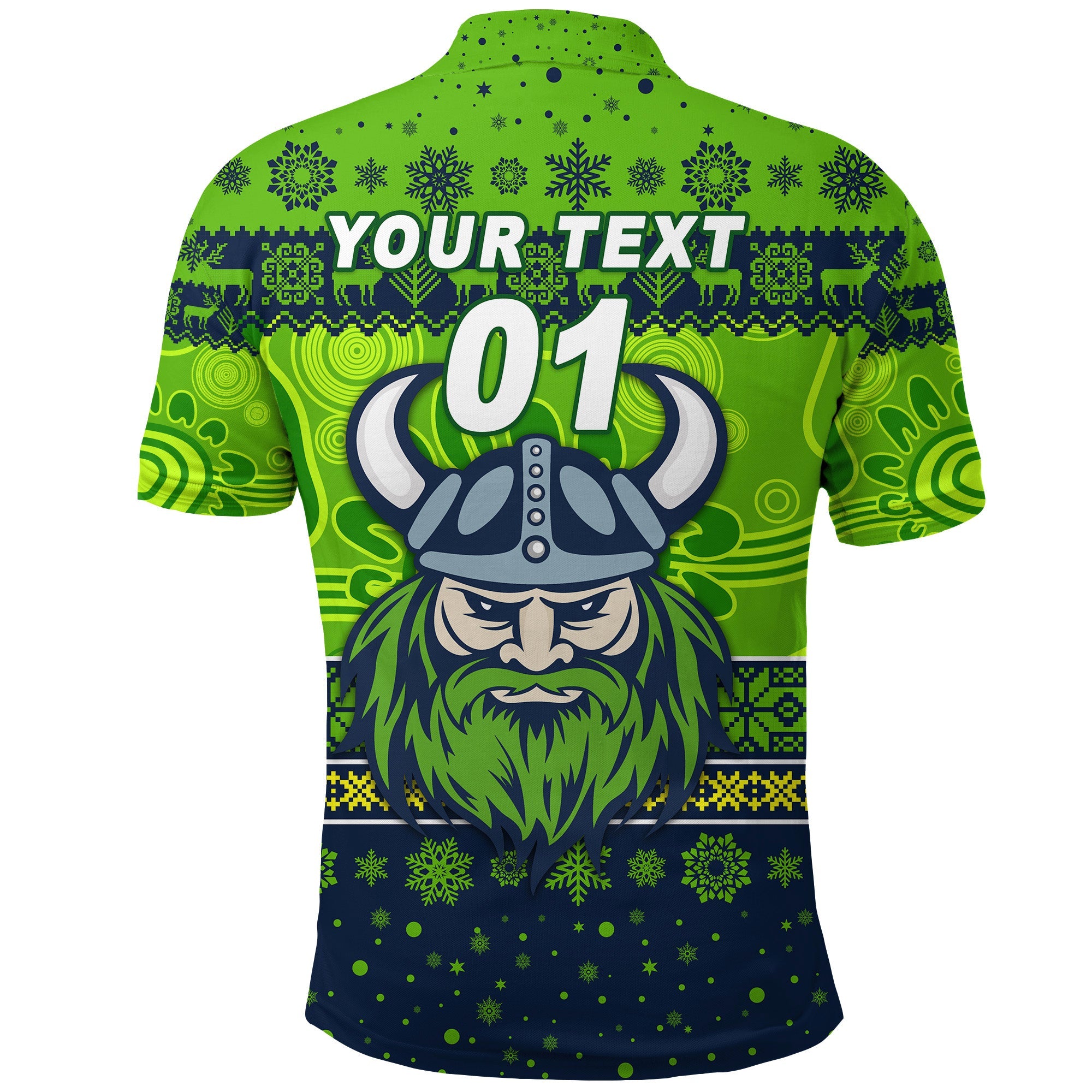 custom-personalised-canberra-raiders-polo-shirt-christmas-simple-style-navy-green