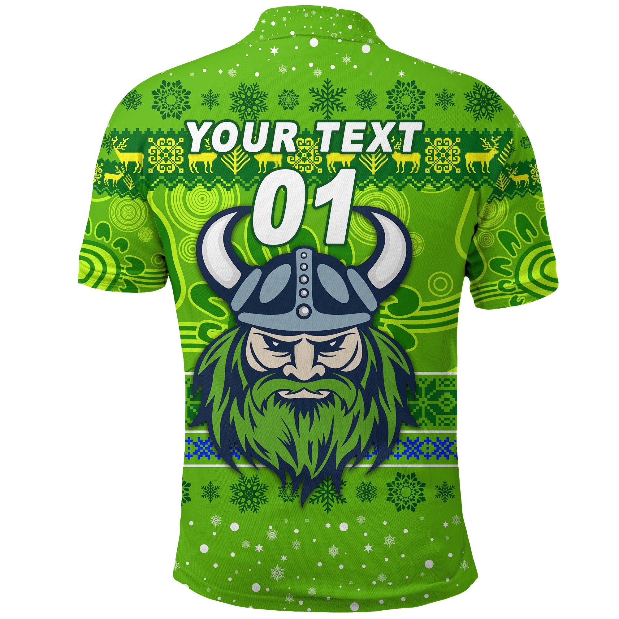 custom-personalised-canberra-raiders-polo-shirt-christmas-simple-style-green