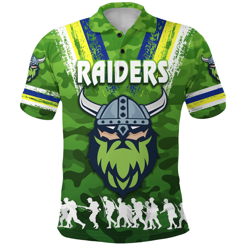 canberra-polo-shirt-raiders-viking-anzac-day-simple-style