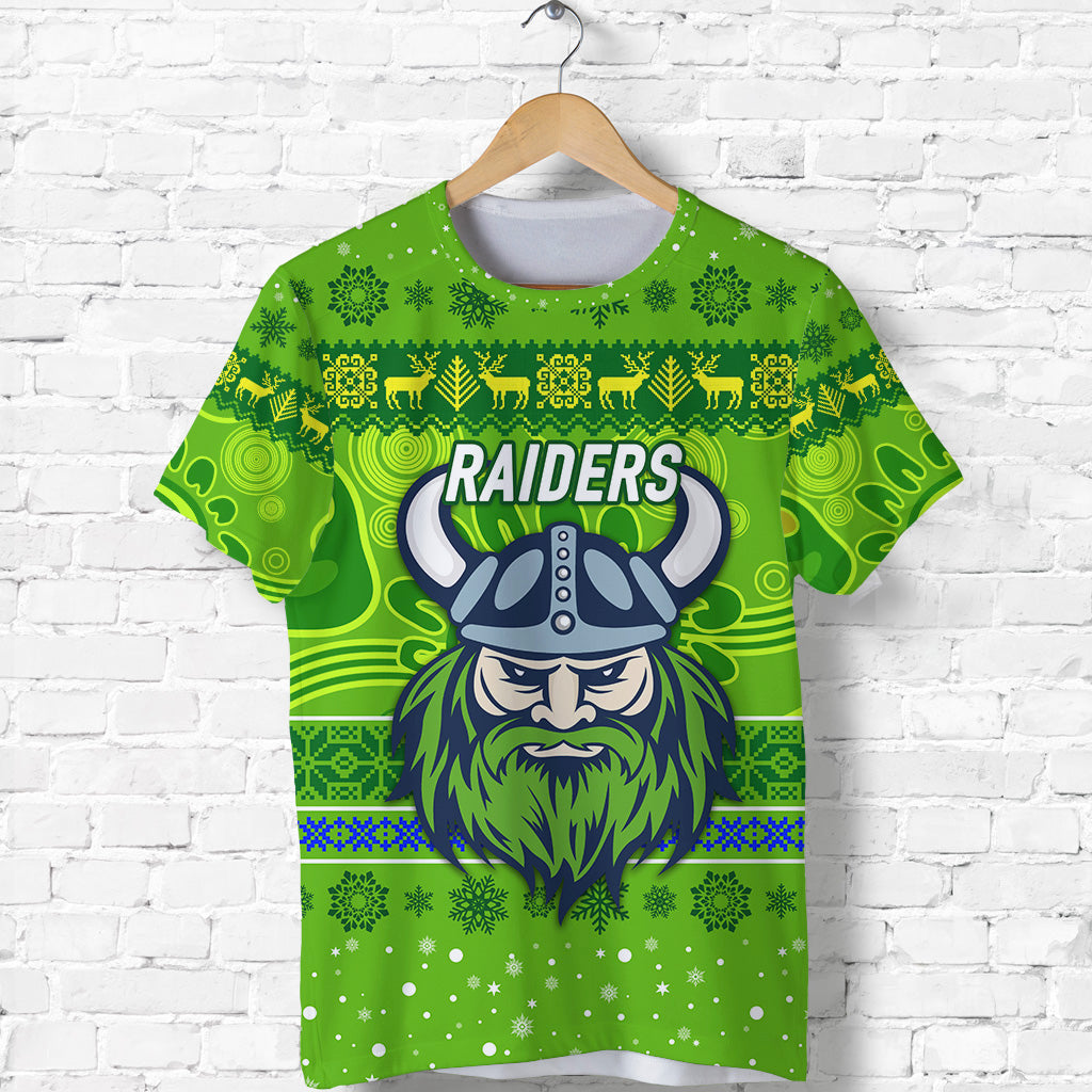 canberra-raiders-t-shirt-christmas-simple-style-green