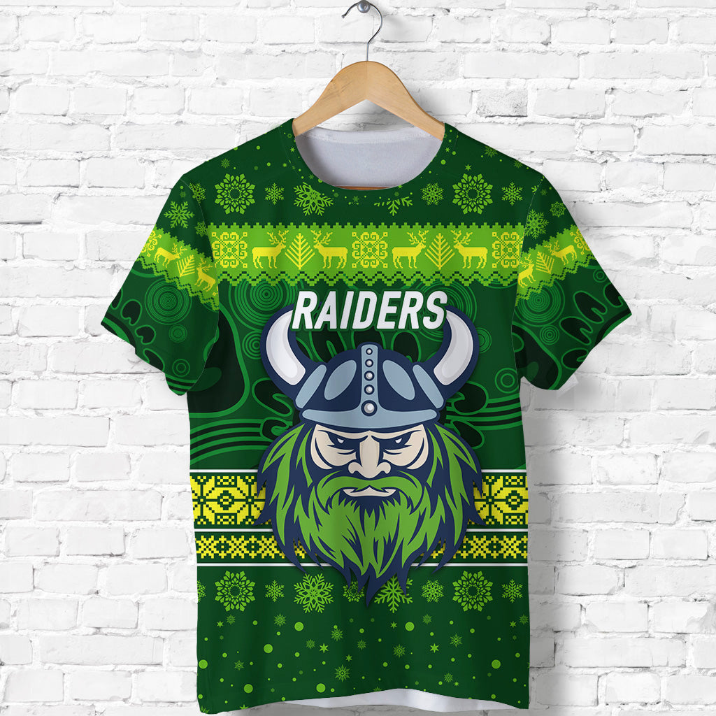 canberra-raiders-t-shirt-christmas-simple-style-dark-green