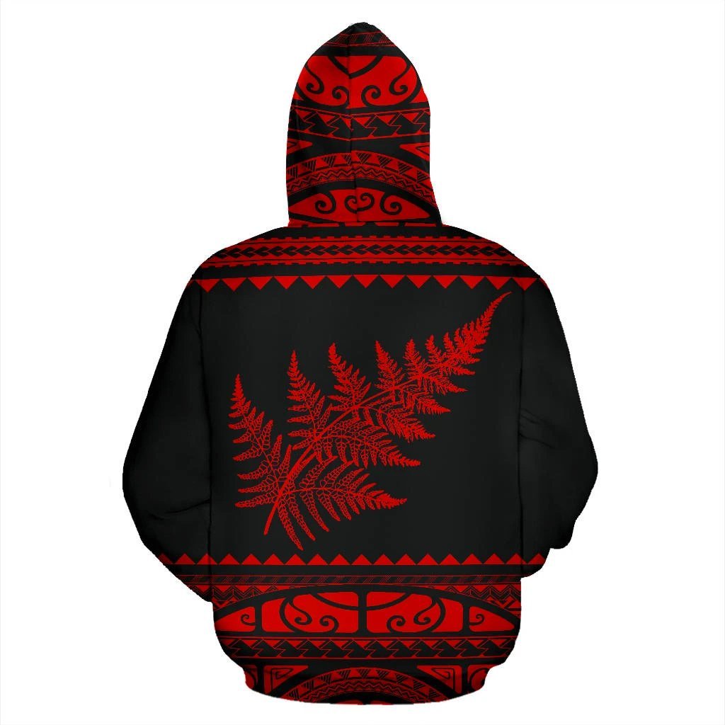 new-zealand-maori-hoodie-aotearoa-silver-fern-pullover-hoodie-red-customized