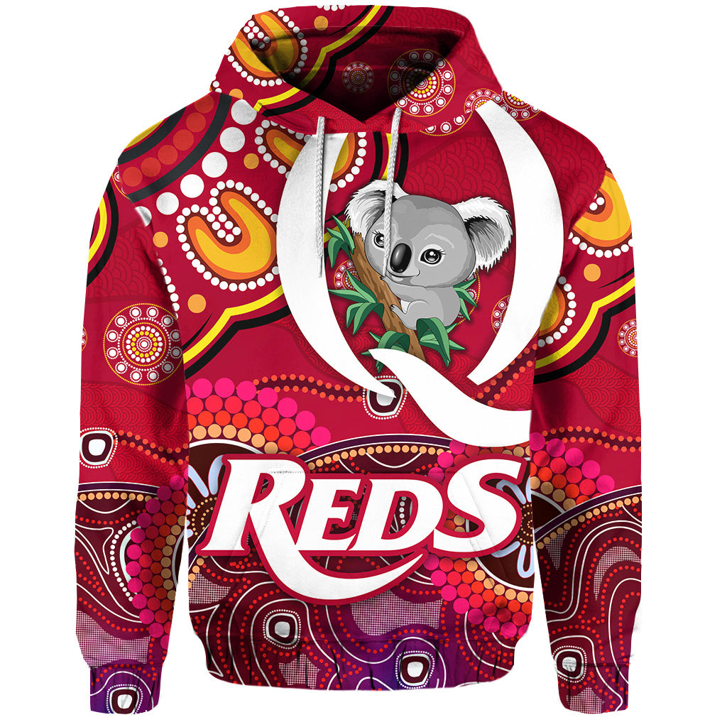 custom-personalised-queensland-reds-aboriginal-hoodie-koala-indigenous-vibes
