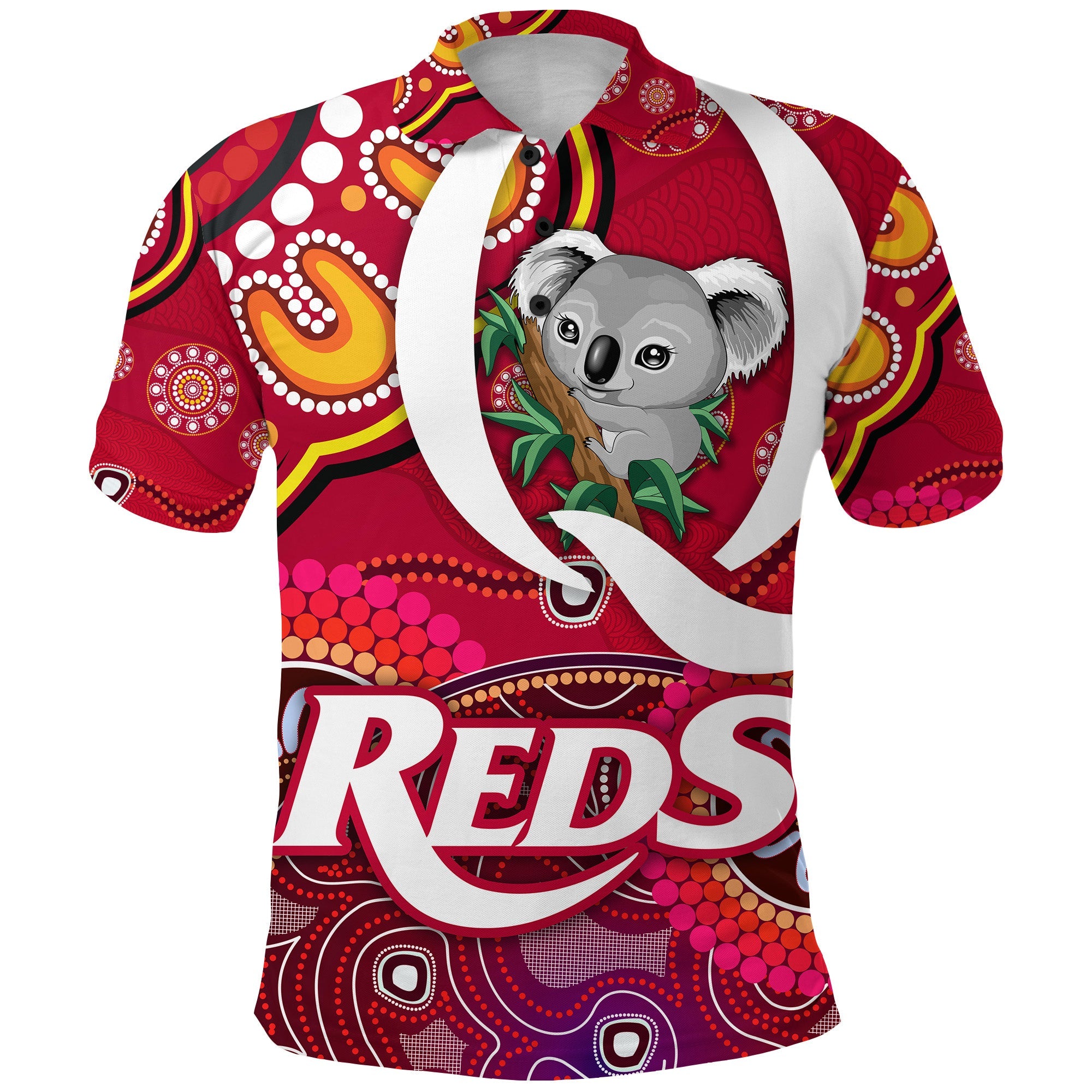 custom-personalised-queensland-reds-aboriginal-polo-shirt-koala-indigenous-vibes