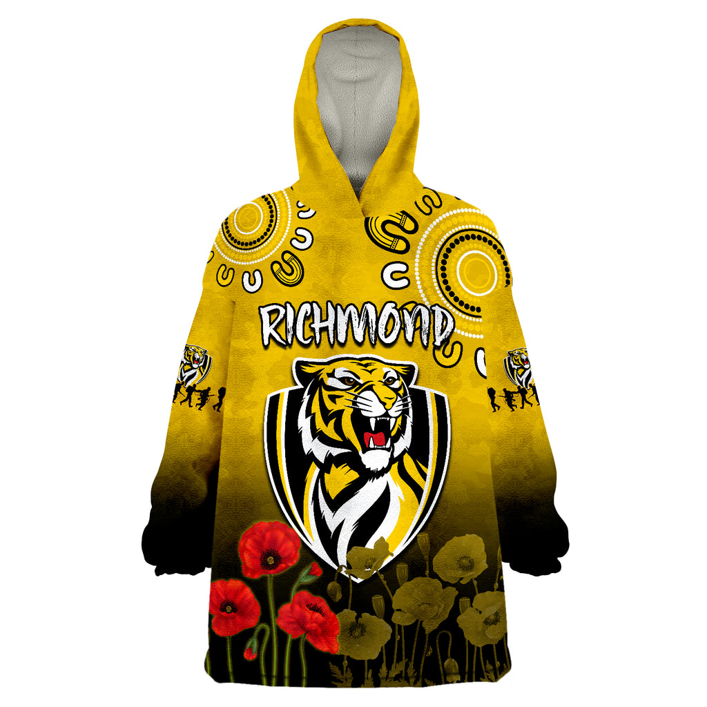 richmond-anzac-2022-tigers-aboriginal-poppy-wearable-blanket-hoodie