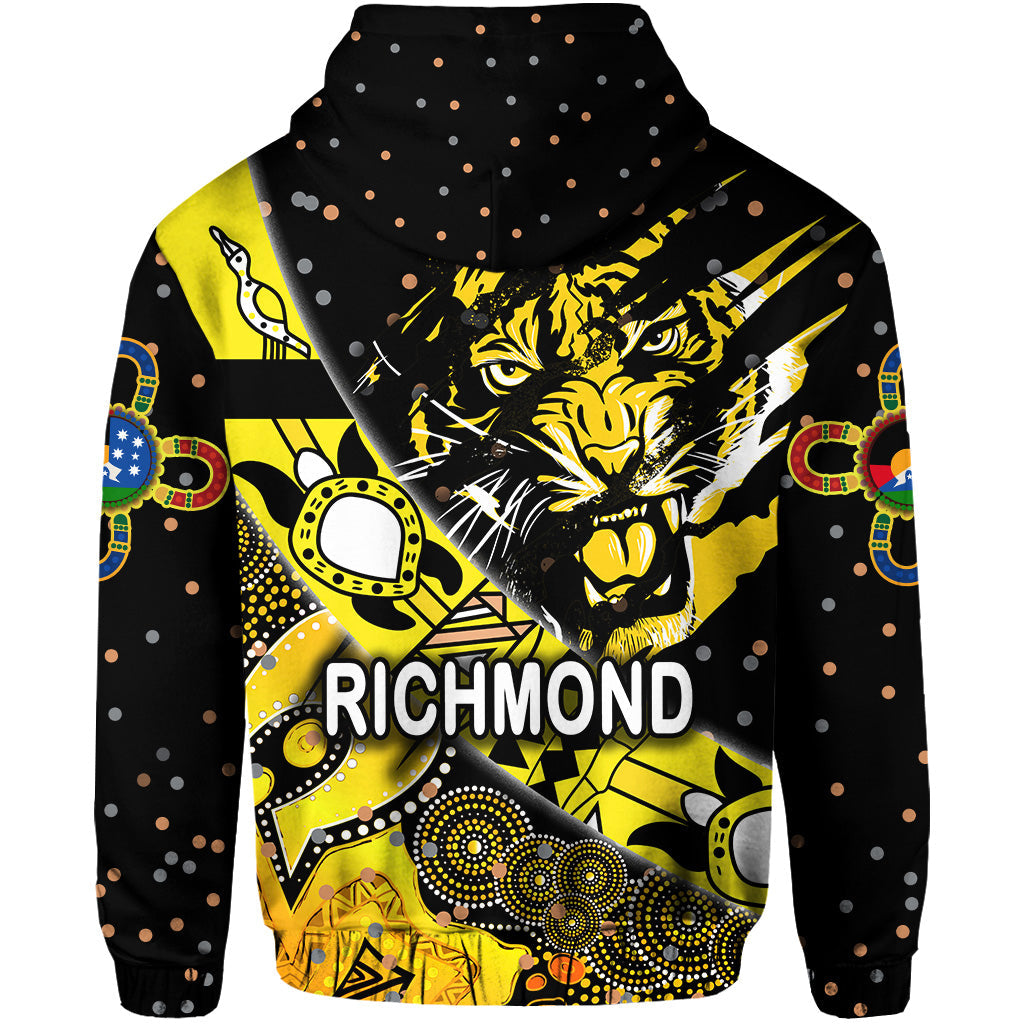 custom-personalised-richmond-tigers-hoodie-naidoc-heal-country-heal-our-nation-dotted
